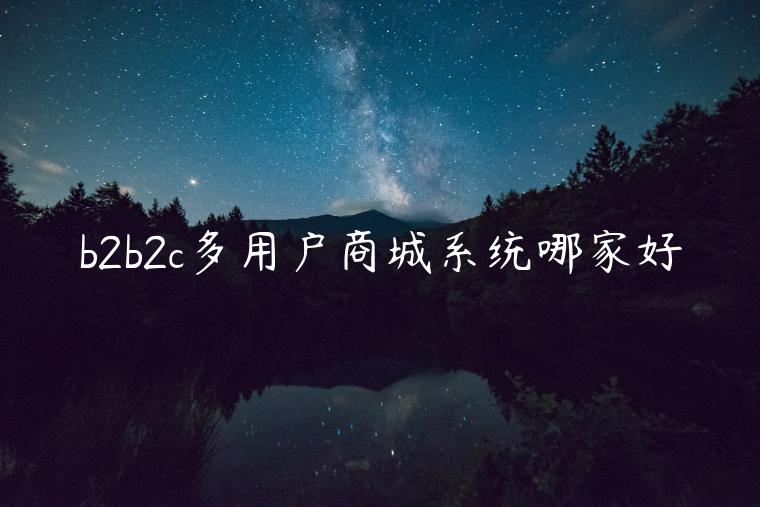 b2b2c多用戶商城系統(tǒng)哪家好